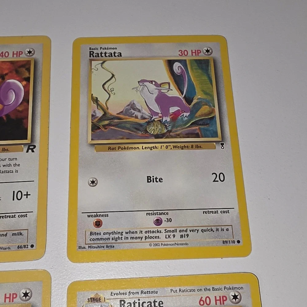 Pokemon Card Lot Rattata Raticate Team Rocket Gym Heroes Legendary Collection